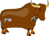 Brown Yak Clip Art