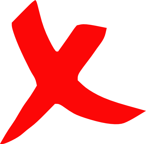 free clipart red x - photo #39