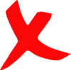 Red Wrong Cross Clip Art