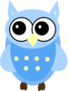 Blue Baby Owl Clip Art