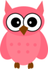 Owl Pink  Clip Art