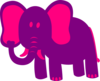 Pink And Purple Elephant Clip Art
