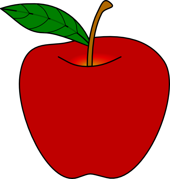 Red Apple Clip Art at Clker.com - vector clip art online, royalty free