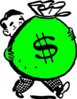 Green Money Bag Clip Art