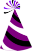 Purple And White Party Hat Clip Art