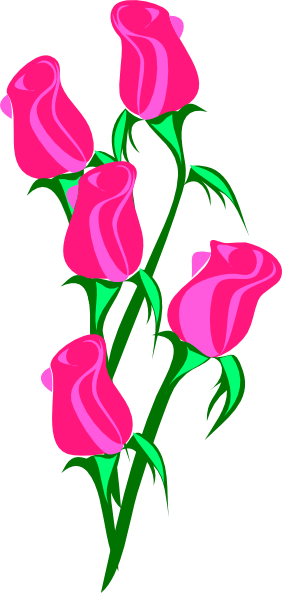 Bunch Of Pink Roses Clip Art at Clker.com - vector clip art online