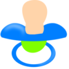 Blue Pacifier Clip Art