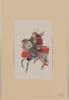 [samurai On Horseback, Wearing Armor And Horned Helmet, Carrying Bow And Arrows] Clip Art