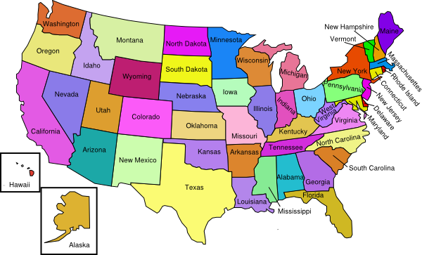 free clipart map of usa - photo #33