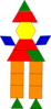 Clown Made With Shapes Clip Art