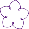 Purple Flower Shape Clip Art
