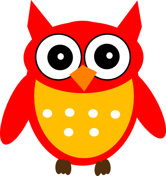 owl clip art red - photo #9