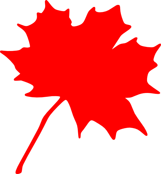 clip art red leaf - photo #5