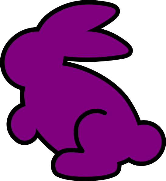 blue and pink bunny cartoon