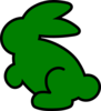 Dark Green Bunny Clip Art