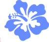 Light Blue Hibiscus Flower Clip Art