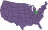 U.s. Map Highlighting Ohio Clip Art