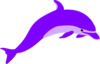 Purple Dolphin Clip Art