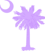 Purple Palm And Moon Clip Art