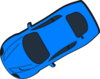 Blue Car - Top View - 210 Clip Art