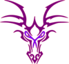 Violet Dragon Icon Clip Art