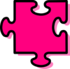 Pink Puzzle Piece Clip Art