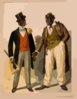 [two Performers In Blackface, Facing Each Other, One In Tuxedo, Other In Suit] Clip Art
