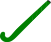 Hockey Stick Green Clip Art