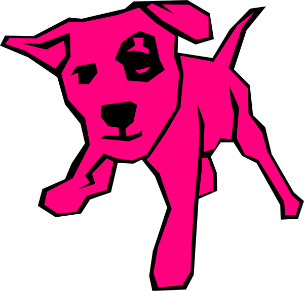 Pink Dog Clip Art at Clker.com - vector clip art online, royalty free