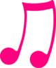 Pink Musical Note Clip Art