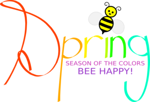 Spring With Bee Clip Art