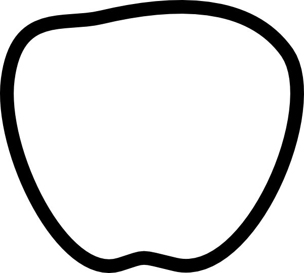 clipart apple black and white - photo #28