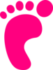 Pink Foot Clip Art