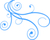 Blue Curly Wind Clip Art