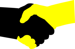 Yellow Hand Shake Clip Art