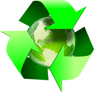 Recycle Symbol With Earth Clip Art