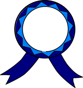 Blue And White Medal Clip Art
