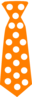 Orange Tie With Polka Dots Clip Art