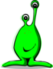 Green Cartoon Alien Clip Art