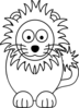 Lion Black White Clip Art