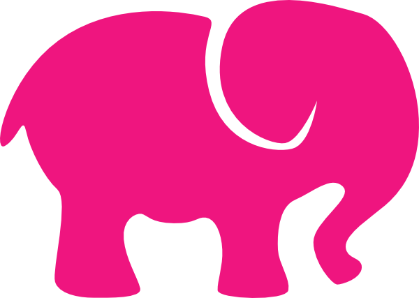 free pink elephant clip art - photo #21