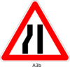 Road Merging Sign Clip Art