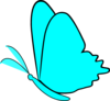Simple Blue Butterfly Clip Art