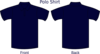 Dark Navy Blue Polo Shirt Layout Clip Art