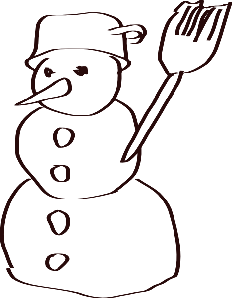Snowman Sketch Clip Art At Clker Com Vector Clip Art Online Royalty Free Public Domain
