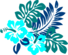 Hibiscus Aqua Clip Art