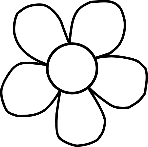 clipart of flowers black and white - photo #50