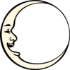 Moon With Face Clip Art