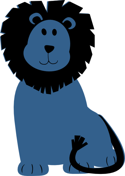 Blue Lion Clip Art at Clker.com - vector clip art online, royalty free