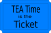 Tea Time Ticket Clip Art